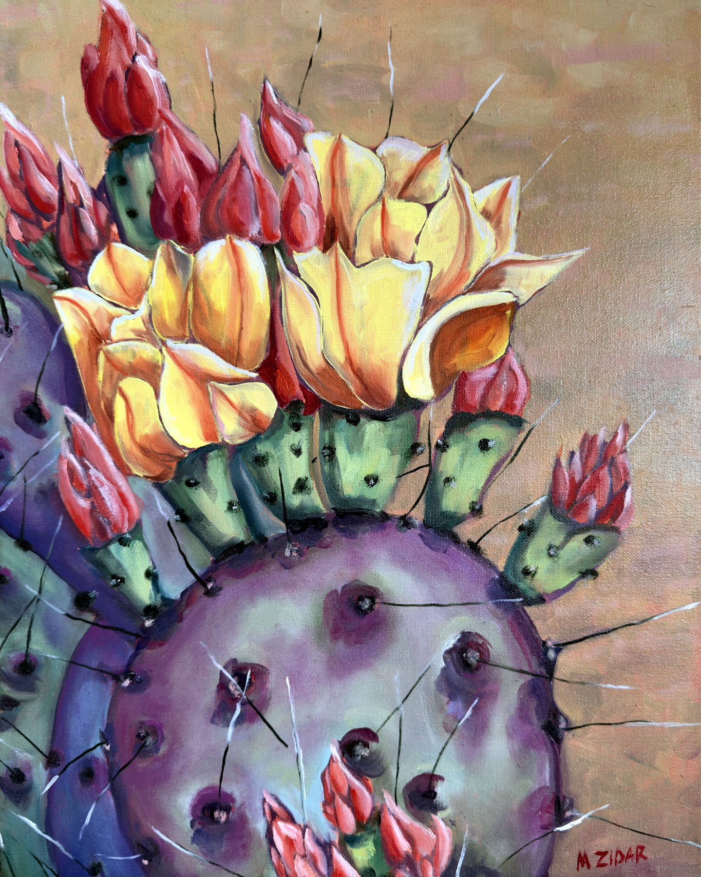 Desert Blooms in Yellow and Peach