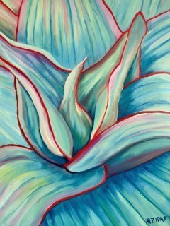 Succulant in Blue and White